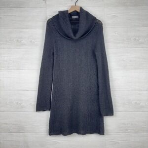Wooden Ships Sweater Dress Size Medium / Large Gray Cowl Neck Wool Mohair Blend